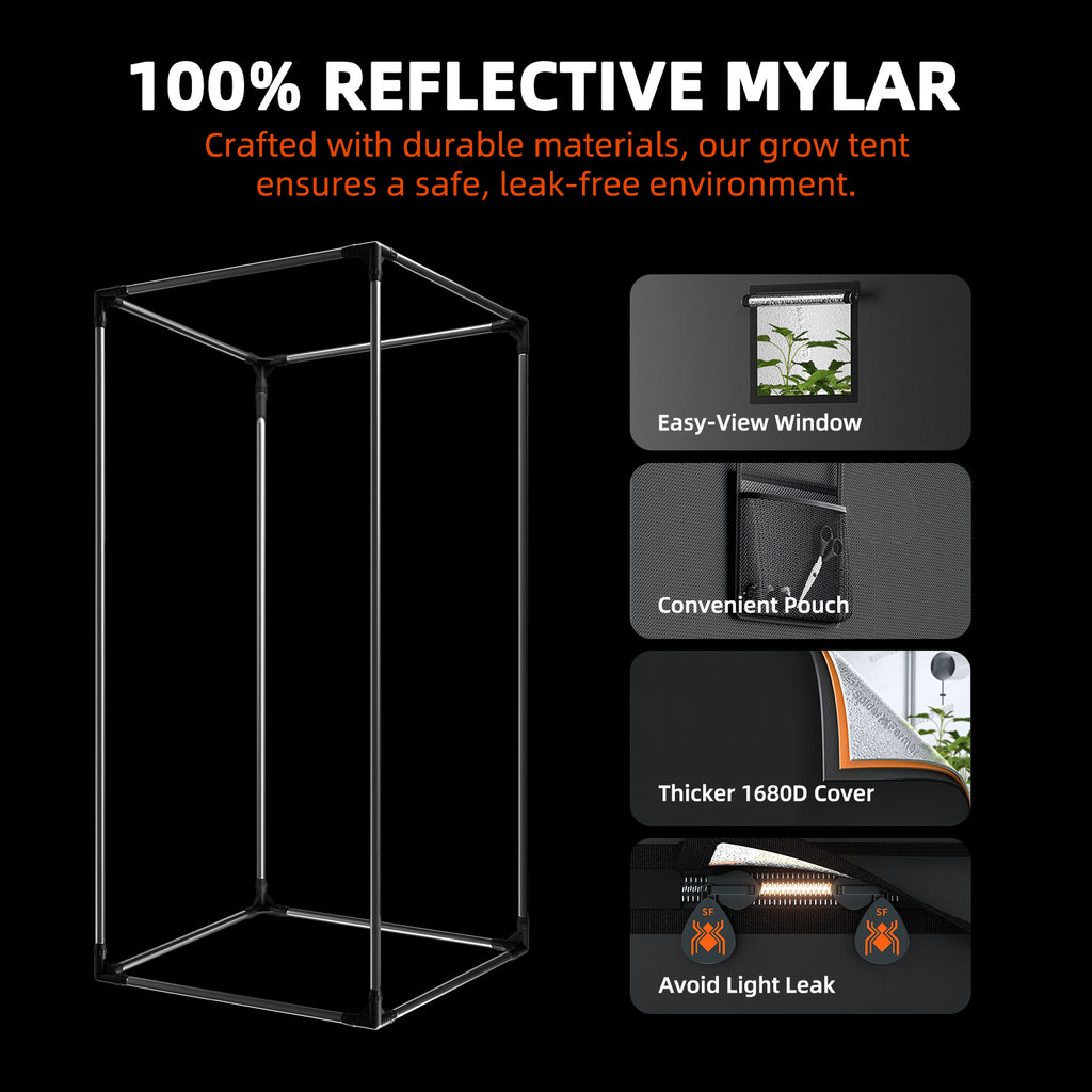 Spider Farmer G1000W 1000W Smart LED Grow Tent Kit with 5' × 5' Grow Tent