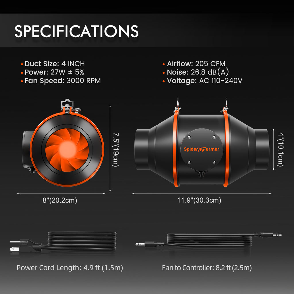 Spider Farmer SF1000D 100W LED Grow Tent Kit with 2' × 2' Tent and GGS Controller
