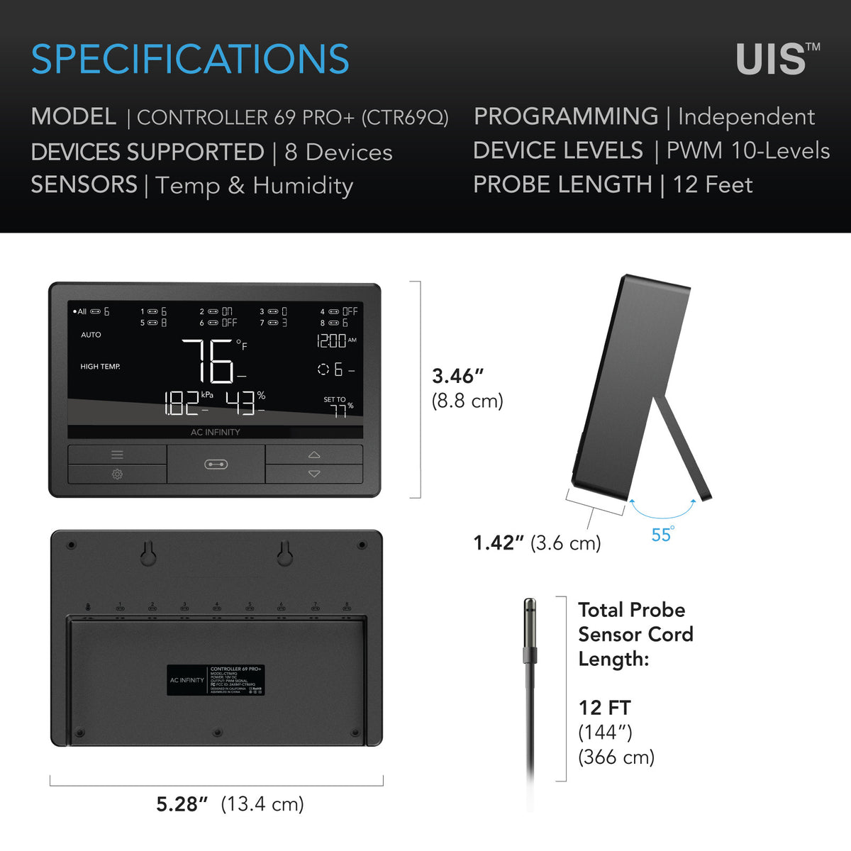 AC Infinity Controller 69 Pro+ Smart Climate Controller