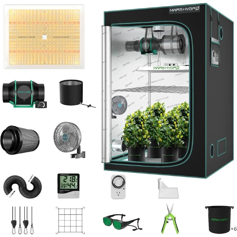 Mars Hydro TSW2000 300W LED Grow Tent Kit with 4' × 4' Grow Tent
