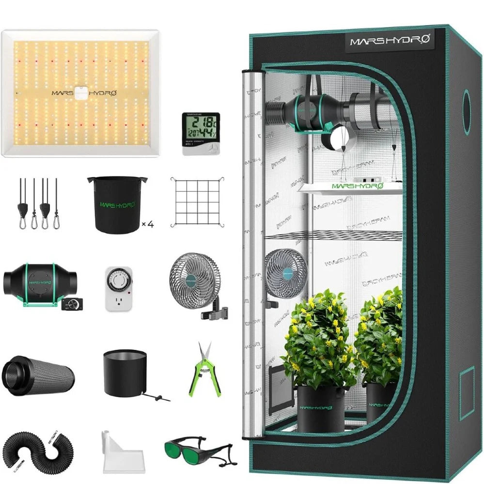 Mars Hydro TS1000 150W LED Grow Tent Kit with 2.6' × 2.6' Grow Tent