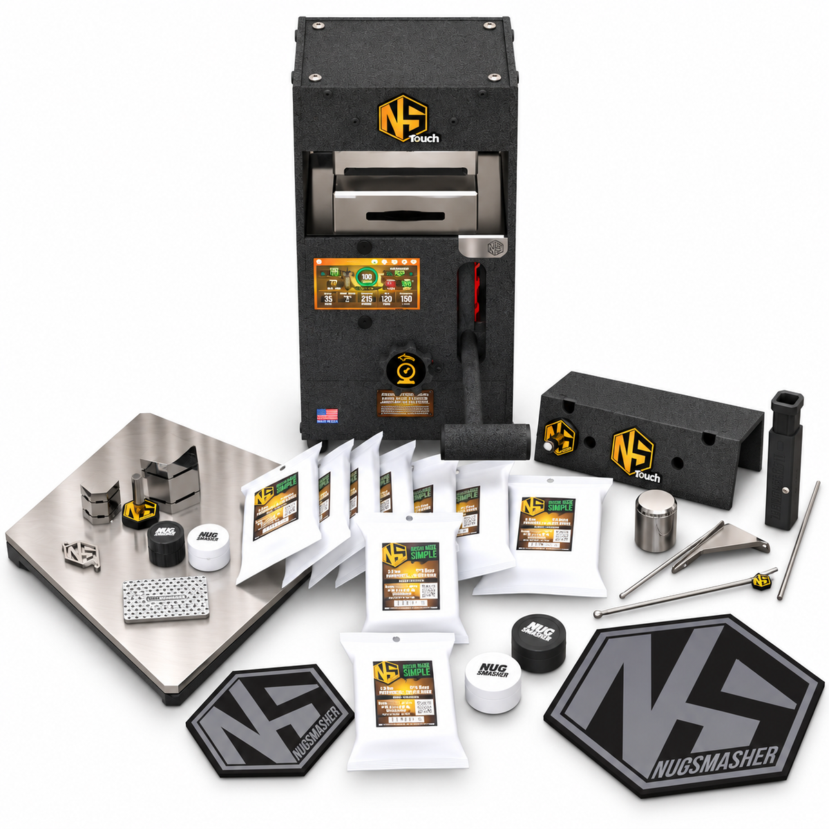 NugSmasher Touch 12 Ton Manual Press Essentials Bundle
