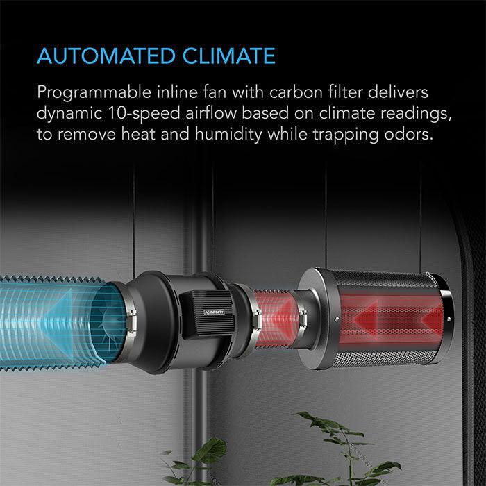 AC Infinity 4' x 4' Smart Automated LED Grow Tent Kit