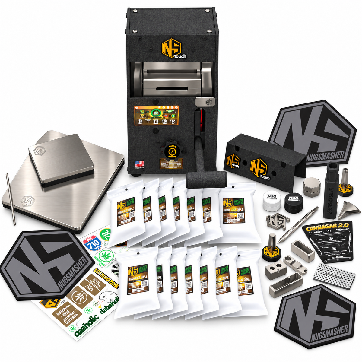 NugSmasher Touch 12 Ton Manual Press Master Bundle