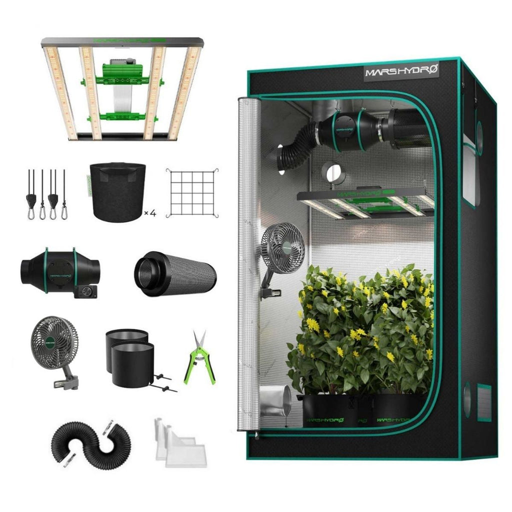 Mars Hydro FC3000 300W LED Grow Tent Kit with 3.3' × 3.3' Grow Tent