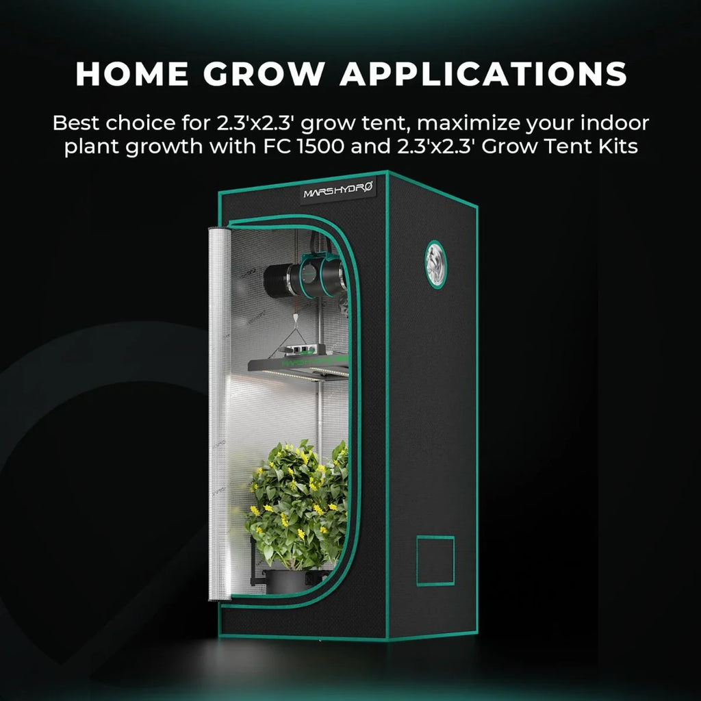Mars Hydro FC1500 150W LED Grow Tent Kit with 2.3' × 2.3' Grow Tent