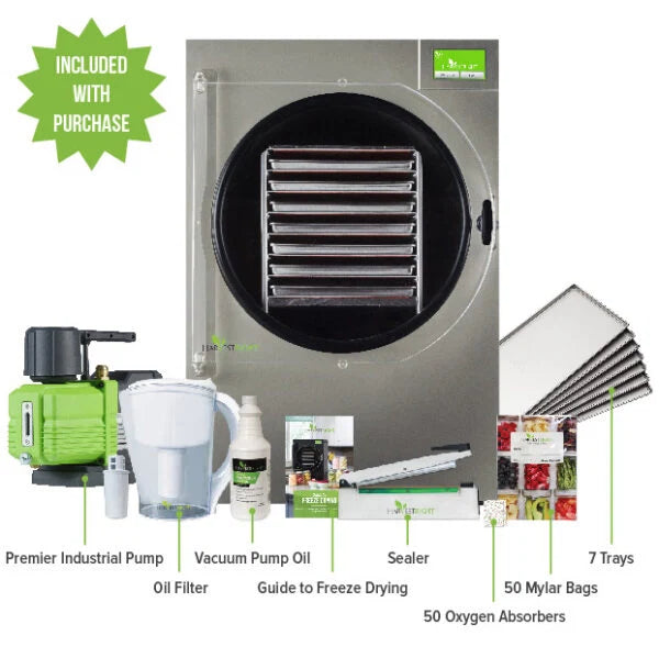 Harvest Right 7 Tray X Large Pro Stainless Steel Freeze Dryer with Mylar Starter Kit