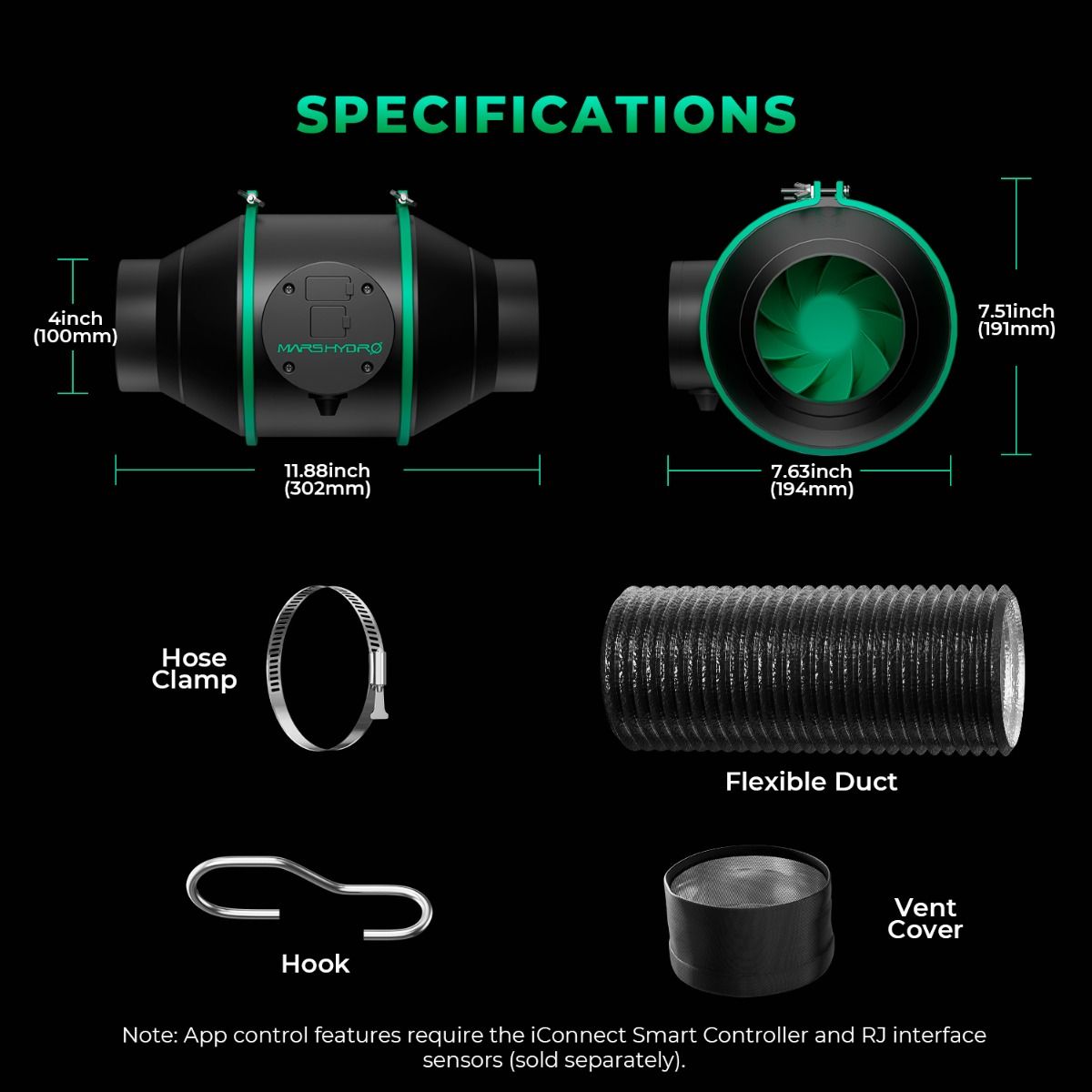 Mars Hydro FC-E1500 150W LED Grow Tent Kit with 2.3' × 2.3' Grow Tent