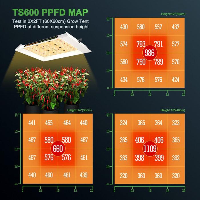 Mars Hydro TS 600 LED Grow Tent Kit with 2' × 2' Grow Tent