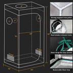 Mars Hydro TS 600 LED Grow Tent Kit with 2' × 2' Grow Tent