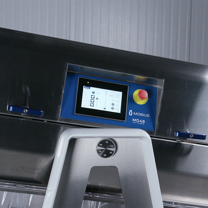 Mobius MD48 Commercial Dry Trimmer with Oscillating Drum and Touchscreen Controls