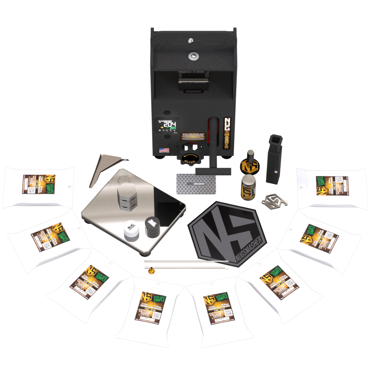 NugSmasher Mini 2 Ton Manual Press Essentials Bundle