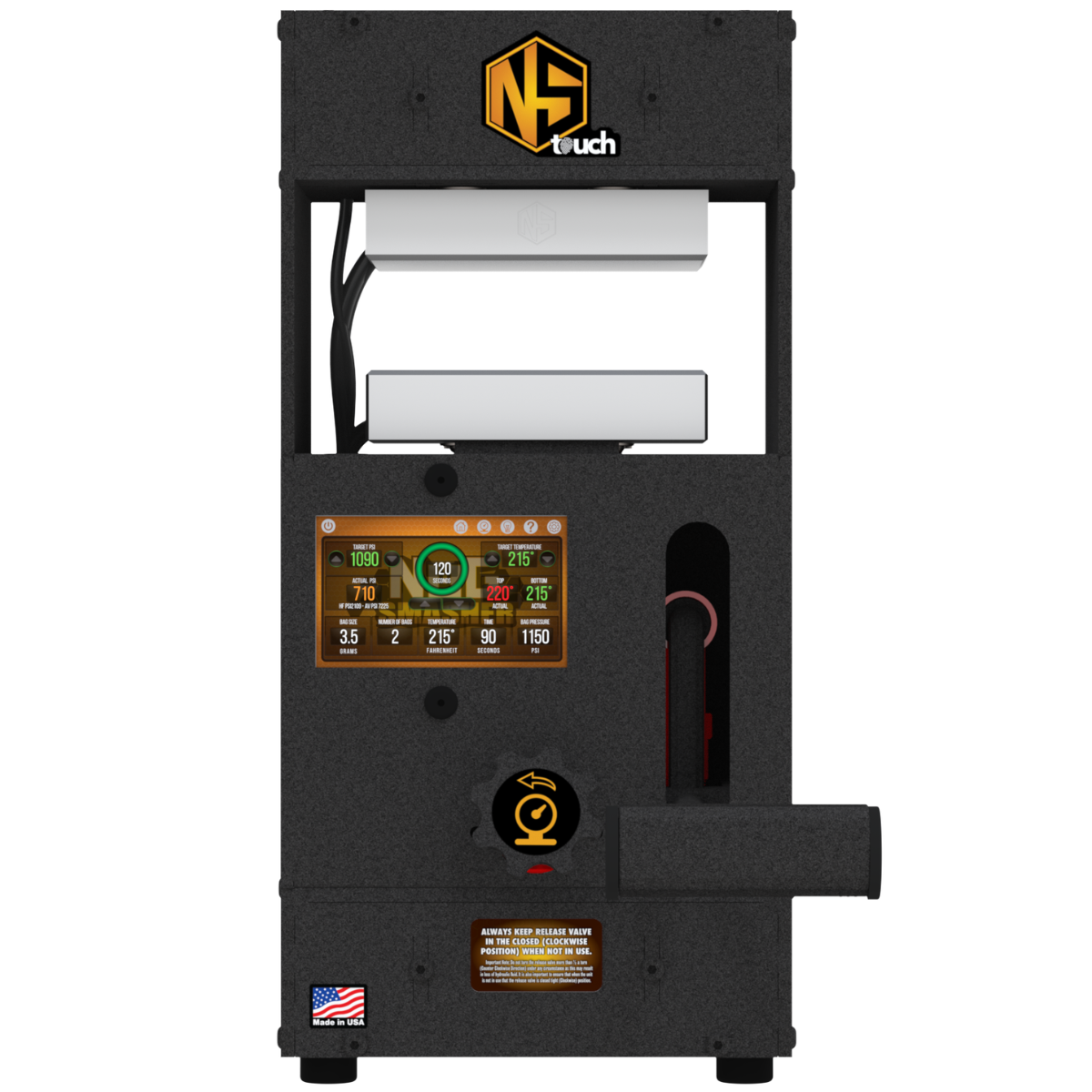NugSmasher Touch 12 Ton Manual Rosin Press